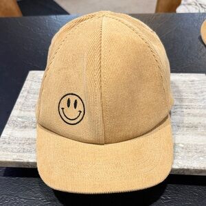 Kids Corduroy Cap with Smiley Face